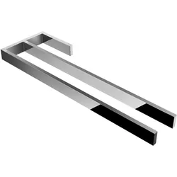 kalb   Handtuchhalter Jörn mit zwei Stangen für Waschtisch, Chrom, Aluminium, Länge: 400mm, Höhe: 25mm, Tiefe: 120mm