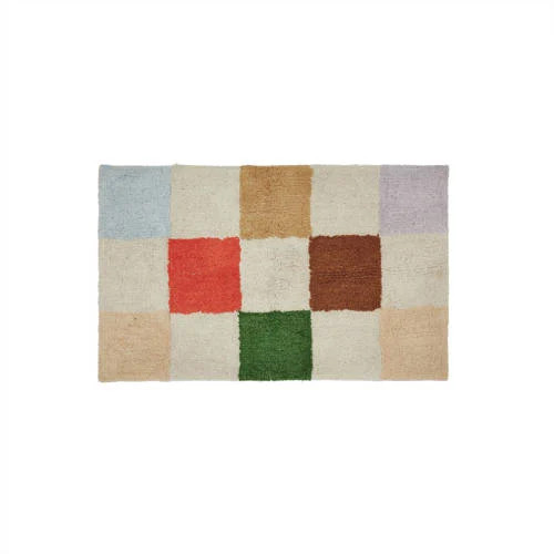 OYOY Mini vloerkleed Chess checkerboard katoen 80 x 48 cm