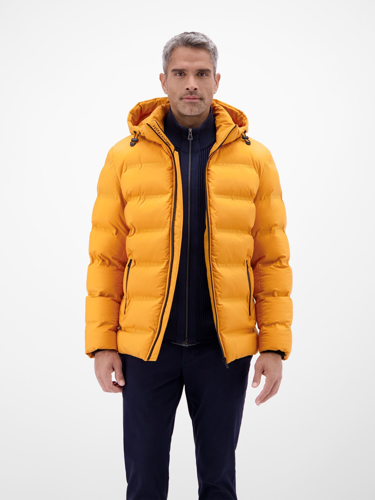 Winterjacke LERROS "Herren Winterjacke - smart und unkompliziert", Herren, Gr. 3XL, gelb (pumpkin orange), 100% Polyester, Jacken Winterjacke pumpkin orange 3XL