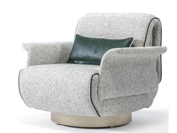 Xlmoebel Esszimmerstuhl Moderner grauer Esszimmerstuhl aus weichem Stoff und Metall, Made in Europa