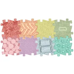 Muffik, Krabbeldecke + Spielbogen, Mata Sensoryczna Ortopedyczna Zestaw 8w1 Rainbow 8 Puzzli Sensoryka / Mfk-106