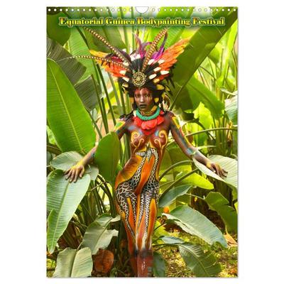 Equatorial Guinea Bodypainting Festival (Wall Calendar 2026 DIN A3 portrait), CALVENDO 12 Month Wall Calendar