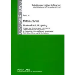 Modern Public Budgeting, Fachbücher von Matthias, Klumpp