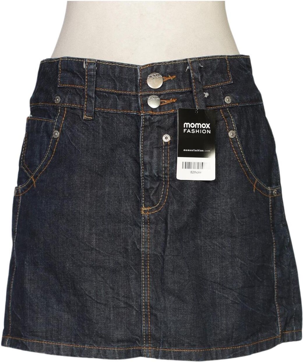 Dkny C Damen Rock, Marineblau, Gr. W28, Baumwolle - Second Hand
