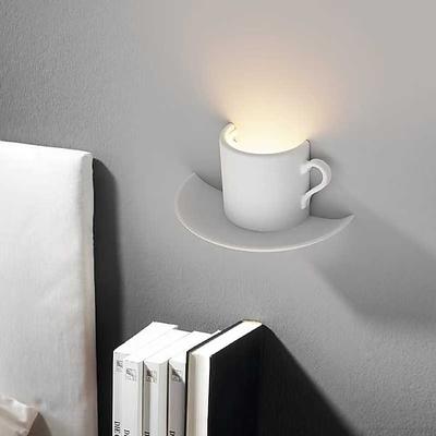 Tasse stil gips wand lampe kreative leuchten für hintergrund wand der offenen schlafzimmer 110-240v 5w