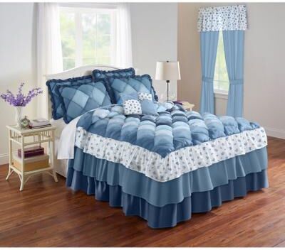 Alexis Bedspread by BrylaneHome in Blue (Size KING)