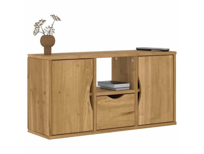 Meuble TV avec tiroir ODDA 79x24x40 5 cm bois massif pin support TV buffet TV meuble multimédia banc TV meuble 4103605