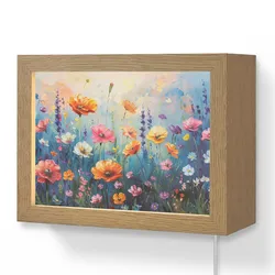 WANDLEUCHTE Blumen - Natur - Aquarell - Kunst Wandlampe 20x15 cm Wandlampe