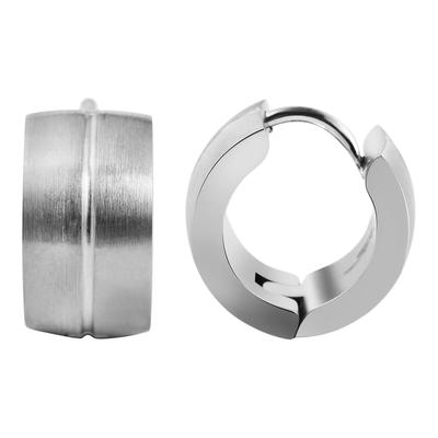 Klappcreolen ADELIA´S "Ohrringe – Klappcreole aus Edelstahl", Damen, Gr. Damen, Edelstahl, silber, Ohrringe Klappcreolen, Ein kleines Geschenk mit großer Wirkung