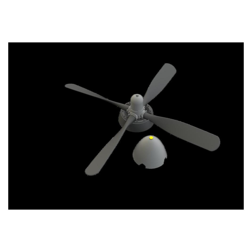 Eduard P-51B/C Hamilton Standard propeller uncuffed (6481007)