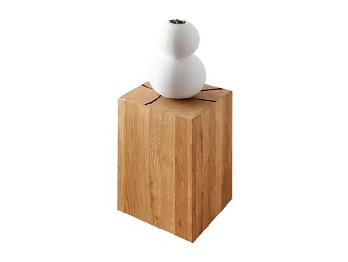 Holzhocker Eiche massiv geölt (BxHxT 30x46x30 cm) Hocker, Stuhl