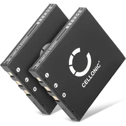 Cellonic Akku für Pentax Optio S5i, S, A20, WP, A40, SVi, S4i, S7, E65, S6, L20, X (Kamera Akku), Kamera Stromversorgung, Grau