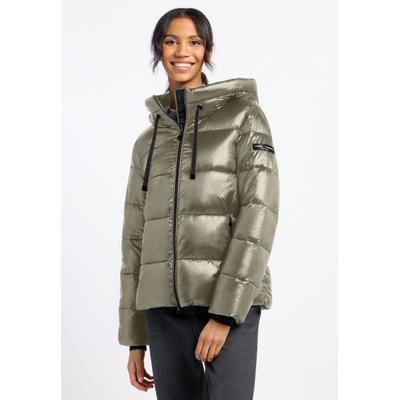 Winterjacke FRIEDA & FREDDIES "Frieda & Freddies Steppjacke mit Kapuze", Damen, Gr. 38, grün (sage), 100% Polyamid, Jacken Winterjacke