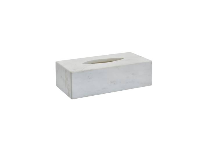 Design Kosmetiktuchbox „Hammam“ aus Marmor, Weiss Aquanova
