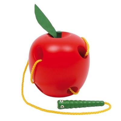 small foot 2646 - Fädelapfel, Fädelspiel als Holz Apfel