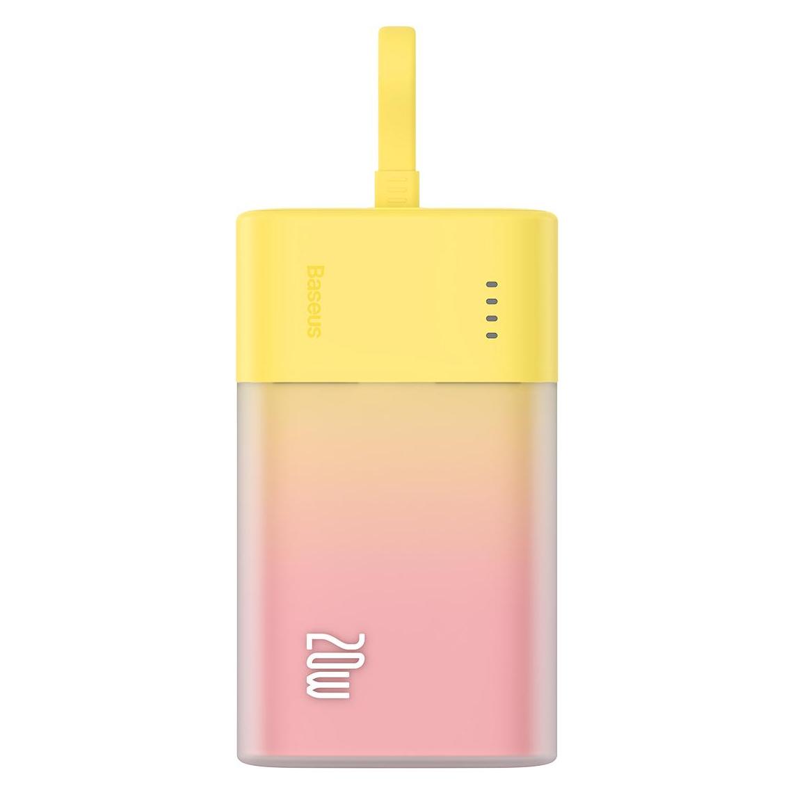 Baseus Popsicle 5200mAh 20W Powerbank with Built-in Lightning Cable (+ White Simple USB-C - U (5200 mAh, 20 W, 20 Wh) (P10055601Y13-00)