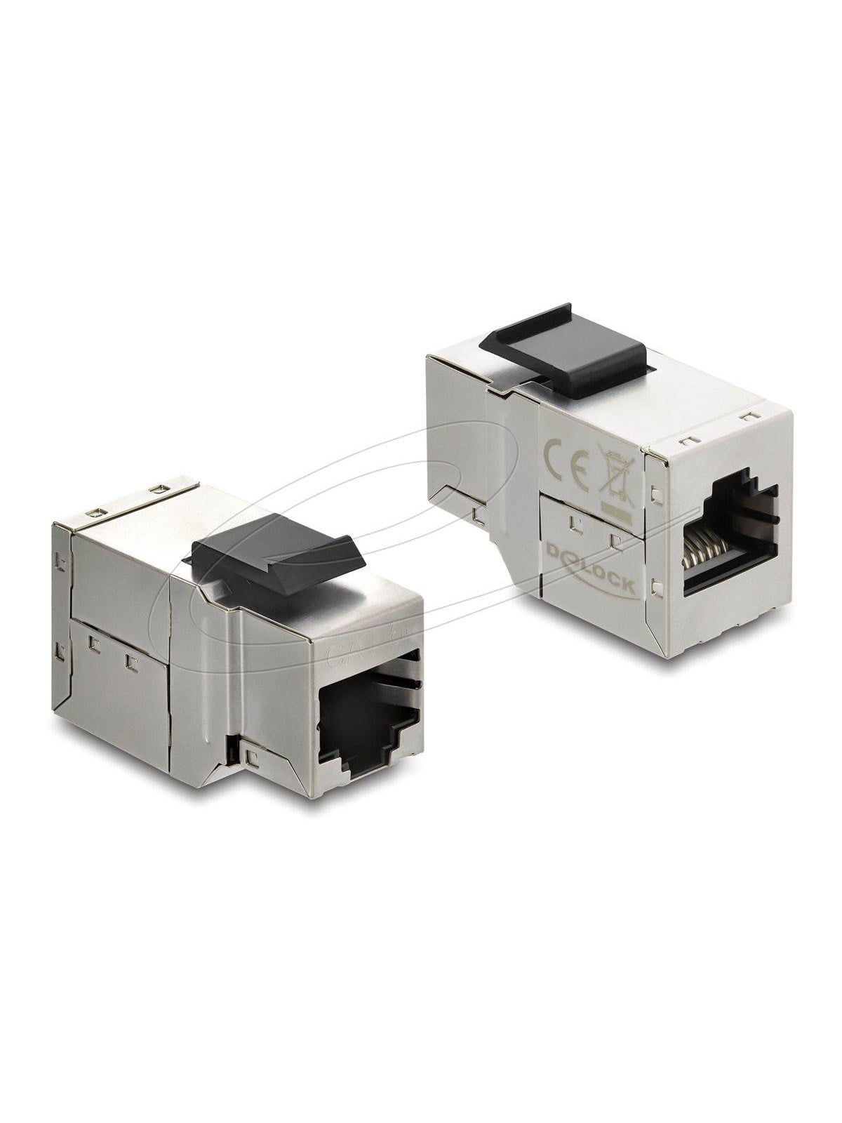 DeLOCK keystone module - silver black - Schwarz
