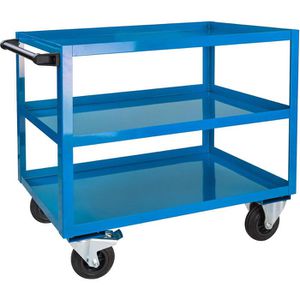 ADB Tischwagen 21044, aus Metall, mit 3 Etagen, Tragkraft 200kg, 990 x 490mm