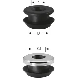 ASW Stedo Urinal-Verbinder 180139 Ø 33-35 mm, Rohr 12-20 mm, für Locheinlauf, weiß
