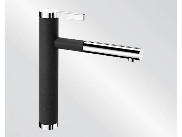BLANCO LINEE-S, Standard, Schwarz, Chrom, Drehventile, Einzelbild, 3/8\ , Keramik