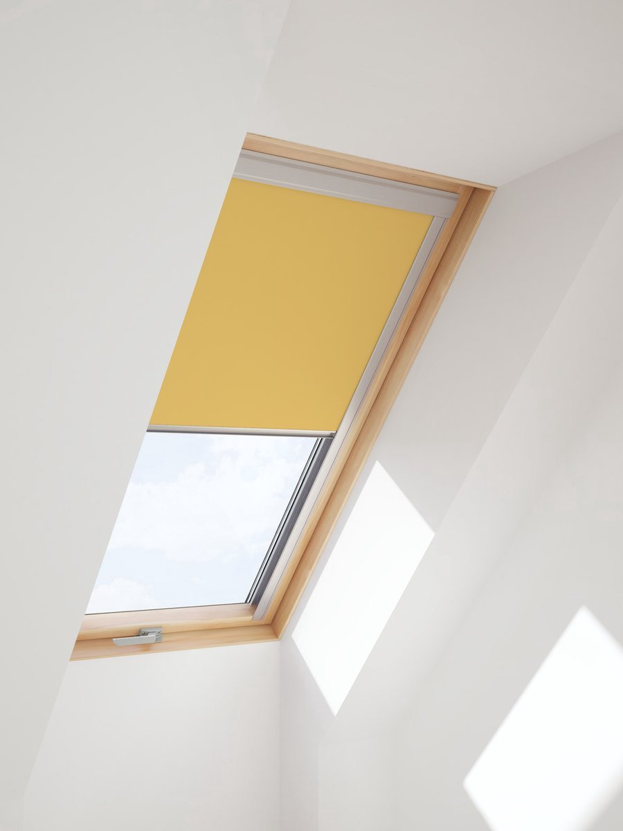 Contrio Verduisterend Rolgordijn voor Velux MK08, Geel