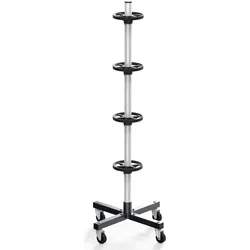 Wiltec, Reifen Zubehör, Felgenbaum Fahrbar Reifenständer Reifenbaum Felgenständer bis 225 mm Reifen