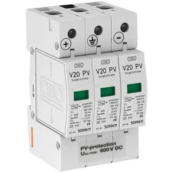 OBO 5094605 SurgeController V20 dreipolig für PV-Anlagen 600V DC V20-C 3PH-600