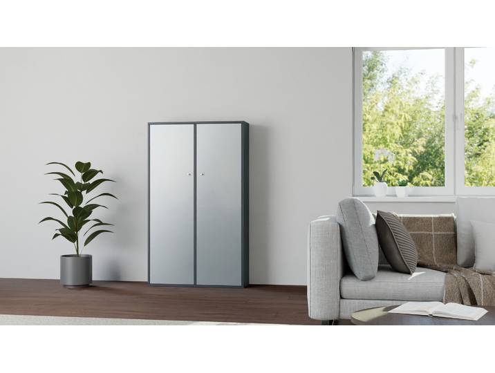 Klassische Vitrine nach Maß - Regal mit Glastüren Premium Dekore Schwarz