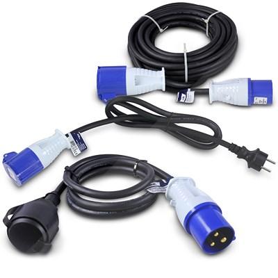 Enva 1x CEE Verlängerungskabel 10m + 2x CEE-Adapter Stecker [Hersteller-Nr. 41108578]