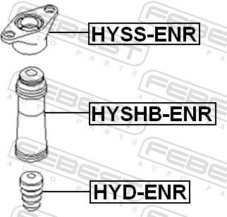 Febest Federbeinstützlager Hyss-Enr Hinterachse Für Hyundai