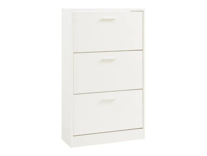 Meuble à chaussures Sykkylven à 3 abattants blanc