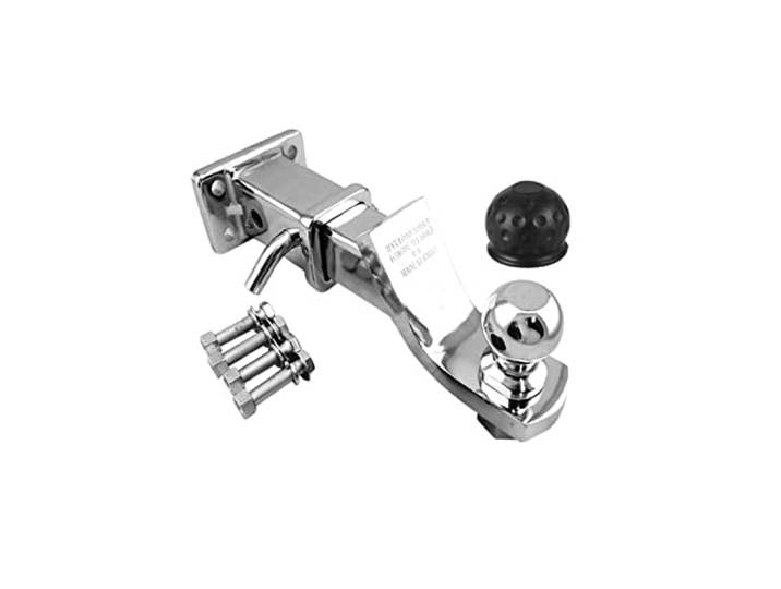 Anhängerkupplung, 2-Zoll-Anhängerzunge-Kugelhalterung Schleppkugel und Hitch-Empfänger-Pin Rv. Truck Anhänger Teile Auto Camper Zubehör Caravans(With 2inch ball)