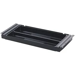 bümö Schreibtisch Organizer Schublade aus Metall in schwarz mit Schreibwareneinsatz - Unterbau Ablage einfach unter dem Tisch montierbar,