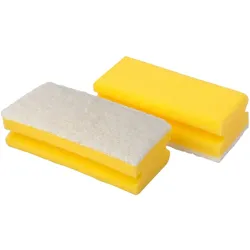 3M Scotch-Brite Schwamm 107, Gelb/Weiß, 70 mm x 130 mm