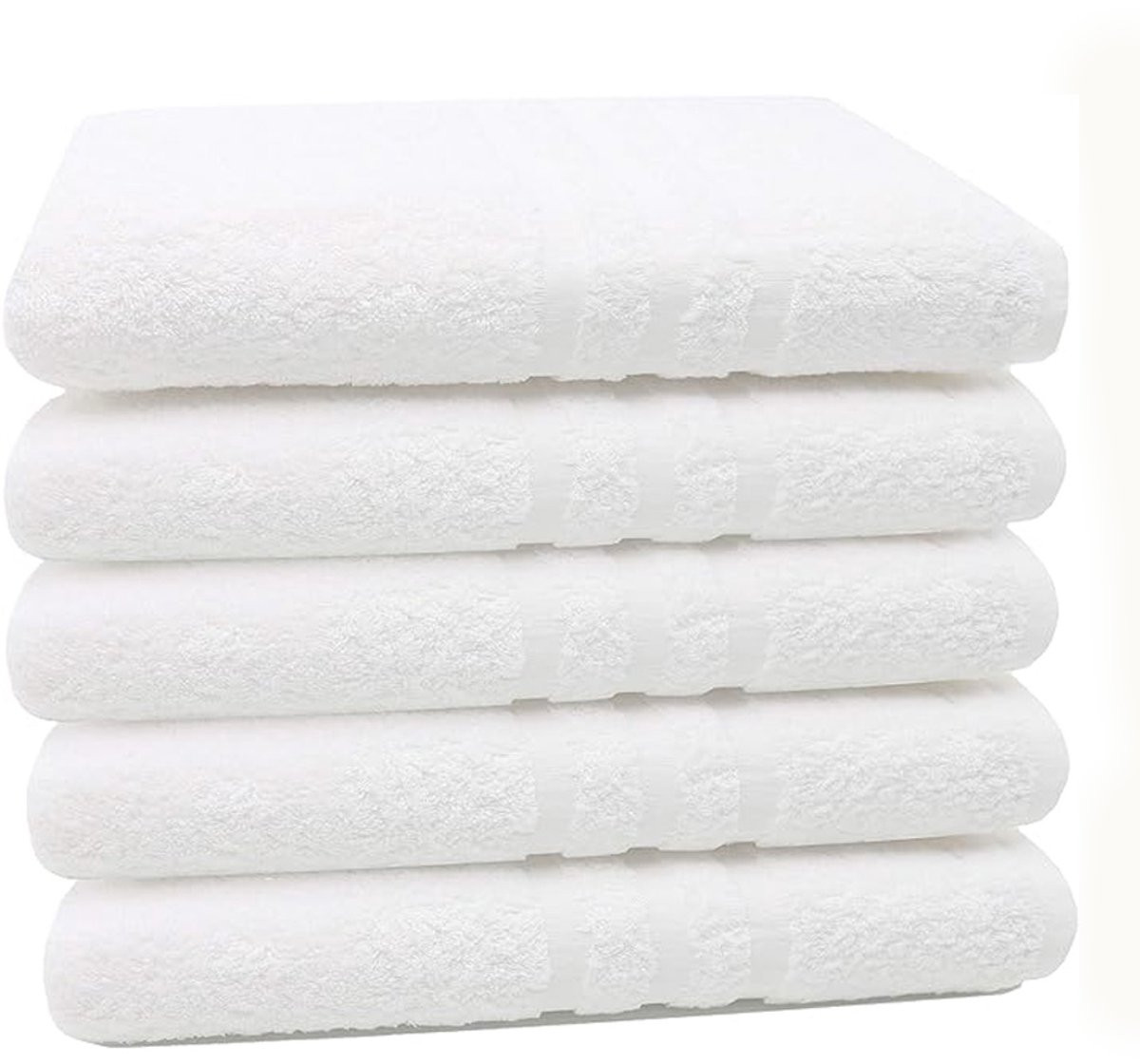 RedParrot Hotel Handdoek Groot - 5 Stuks - Wit - 100 x 50 cm