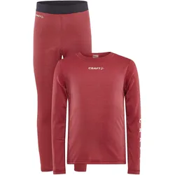 Craft, Unisex, Funktionsshirt, Kid's Core Warm Baselayer Set (134, 140), Rot