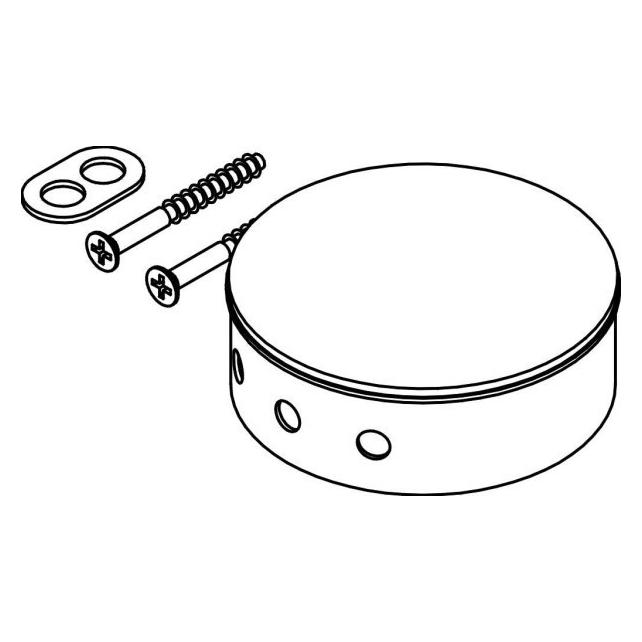 Pollmann Anschlussdose sw Kst Ø70mm H32mm (LDV/D80SW)