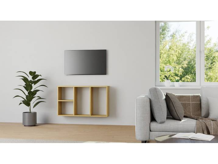 Étagère murale en chêne sur mesure Chêne Naturel huilé
