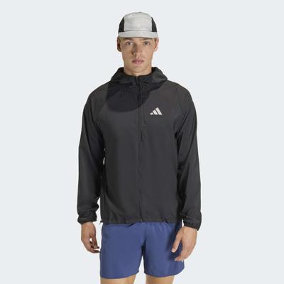 Laufjacke ADIDAS PERFORMANCE "RUN ESS JKT M", Herren, Gr. 3XL, schwarz, Obermaterial: 100% Polyester, Jacken, für Erwachsene, aus Polyester, sportlicher Stil