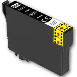 Kompatibel Epson 503XL, Chilischoten BK Schwarz Black Druckerpatrone für 500 Seiten von D&C