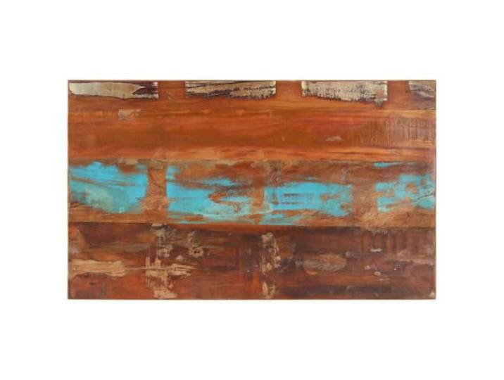Kaorsrow Tischplatte Massivholz Altholz Rechteckig 100x60 cm Rustikale Holzplatte aus nachhaltigem Tropenholz für Couchtische im Wohnzimmer oder Gastronomie