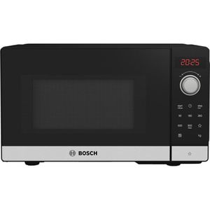 Bosch Mikrowelle Serie 2, FFL023MS2, 800 Watt, schwarz, mit Drehteller, Garraum 20 Liter