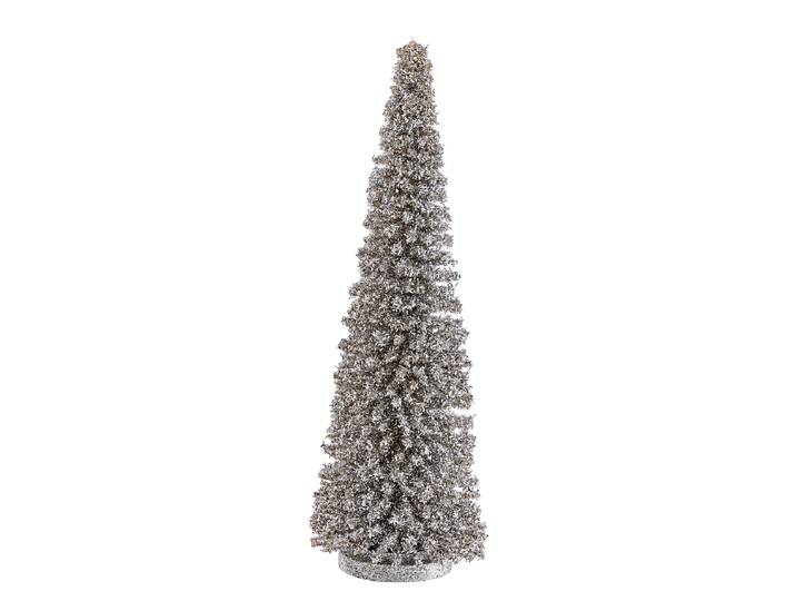 Sapin X-MAS Paillettes 45cm Argenté/Argenté