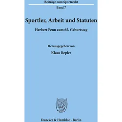 Sportler, Arbeit und Statuten, Fachbücher