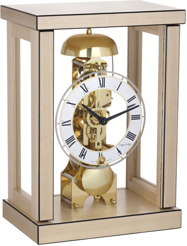 Hermle Uhrenmanufaktur Manufactured Wood Mechanical Tabletop Clock Maple 40cm H X 40cm W X 26cm D
