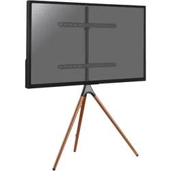 KIMEX - Skandinavische Halterung für TV 45'' - 65'' schwarz/walnussbraun