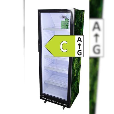 Gastro-Cool ECO STAR - Umweltschonend - Klimaschutz - Glastürkühlschrank - Schwarz - GCGD360