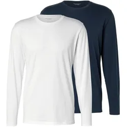 Tchibo - 2 Langarmshirts - Herren - Gr. M - dunkelblau