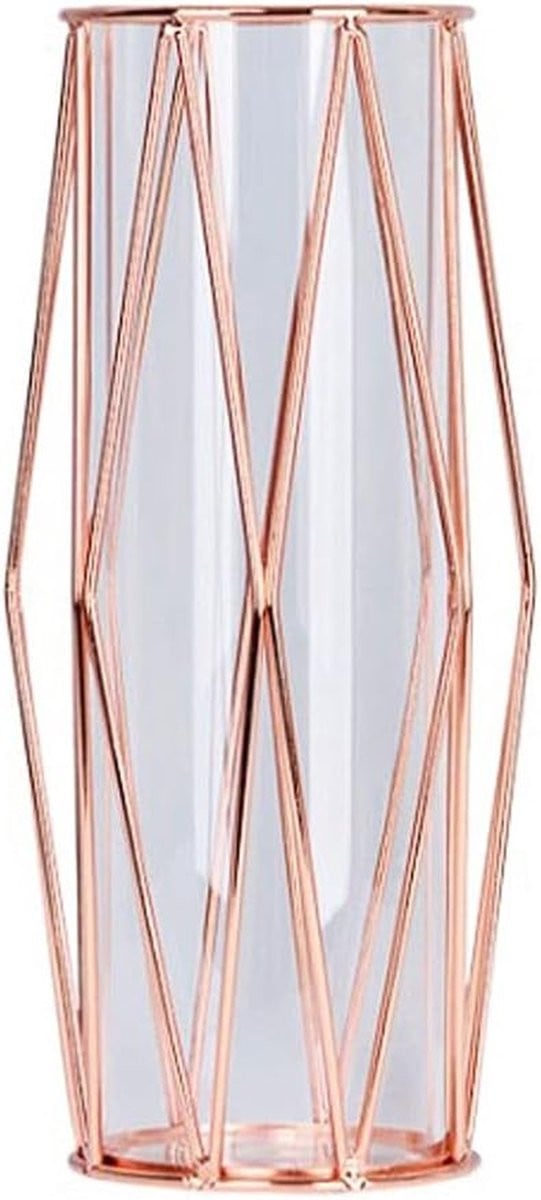 Decoratieve Bloemenvaas in Champagne Goud, Maat M