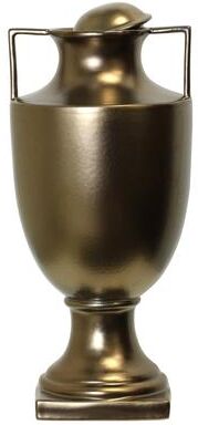 "StyleCraft Dann Foley Lifestyle - Alexandra Ceramic Vase with Lid - 9""W x 9""W x 18""H"